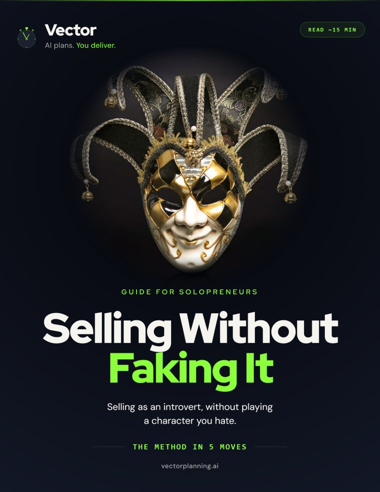 Cover of the guide “Selling Without Faking It”